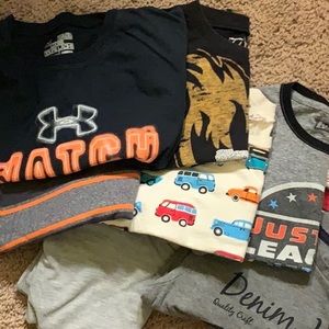 Lot (8) boys t-shirts size med/large 10/12